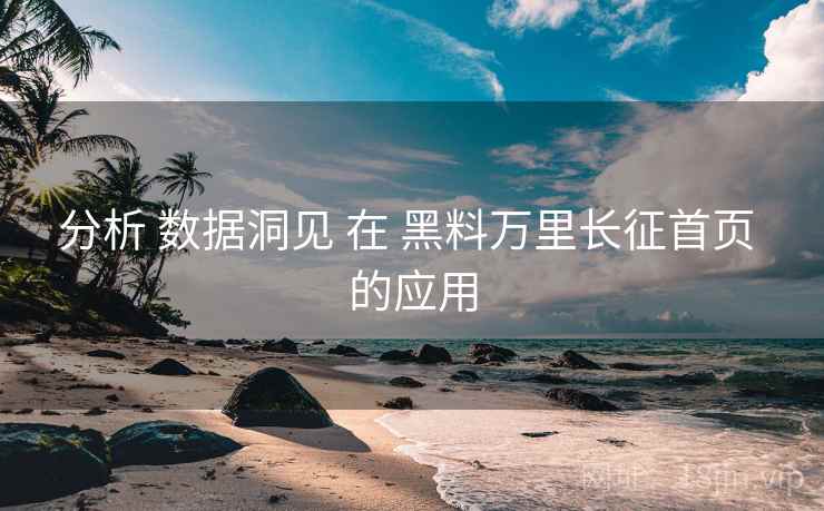 分析 数据洞见 在 黑料万里长征首页 的应用 分析 数据洞见 在 黑料万里长征首页 的应用
