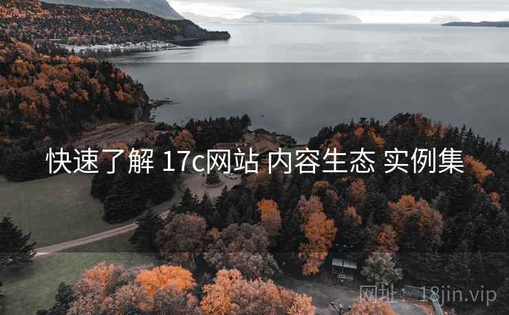 快速了解 17c网站 内容生态 实例集